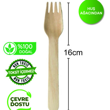 Tahta Çatal 16 cm 100’lük paket